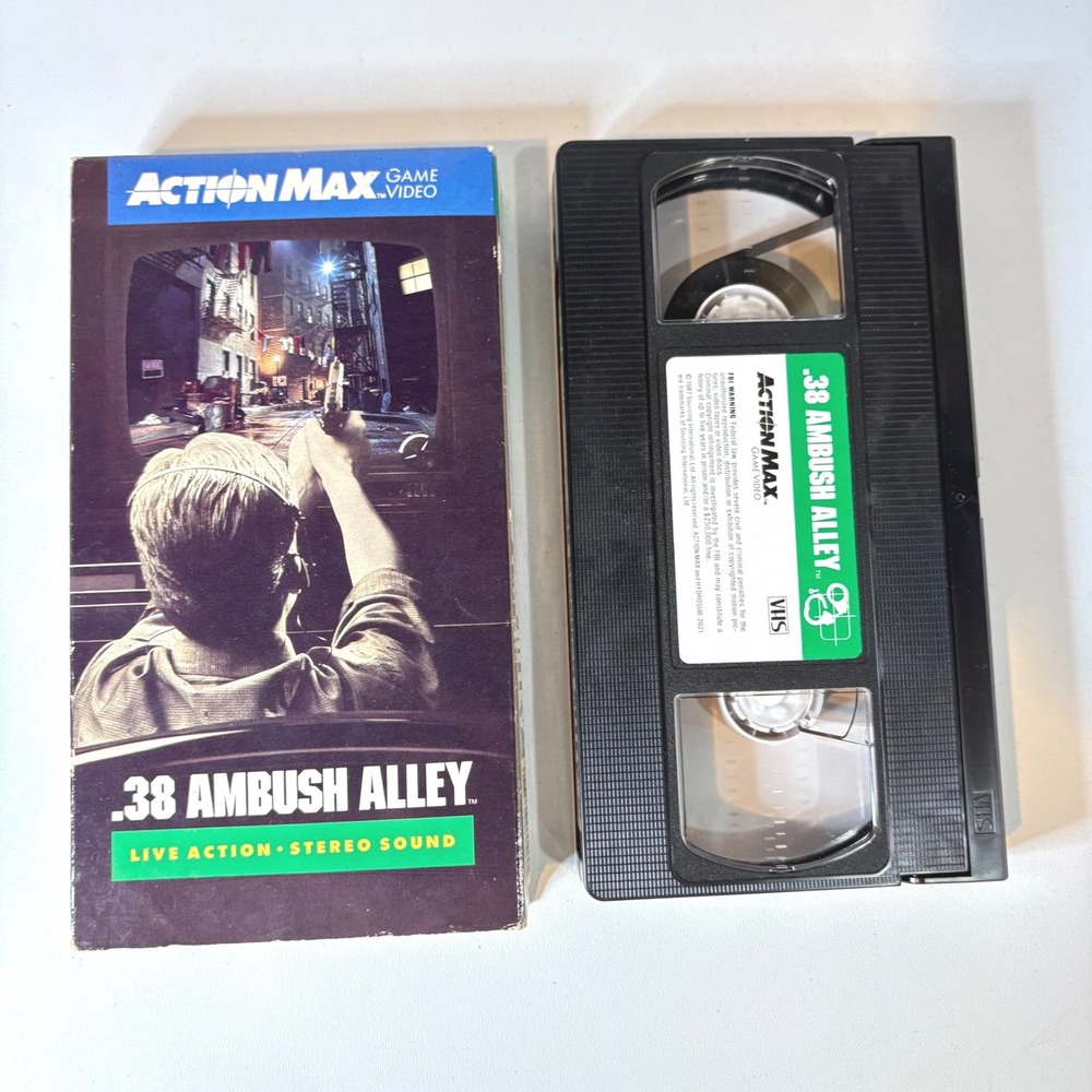 Action Max Game Video .38 Ambush Alley VHS 1987 Worlds of Wonder Interactive